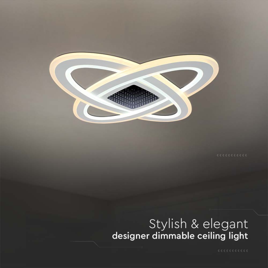 Plafón LED regulable LED/130W/230V 3000-6500K 62x62 cm + control remoto