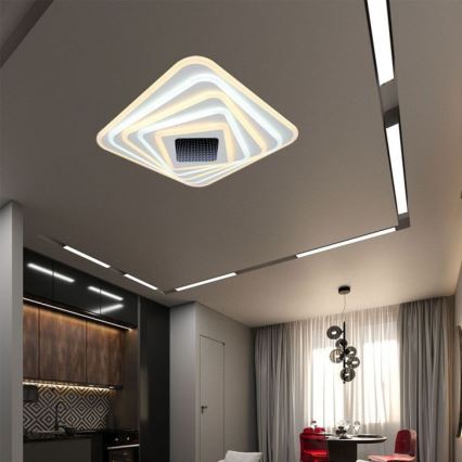 Plafón LED regulable LED/150W/230V 3000-6500K 51x51 cm + control remoto