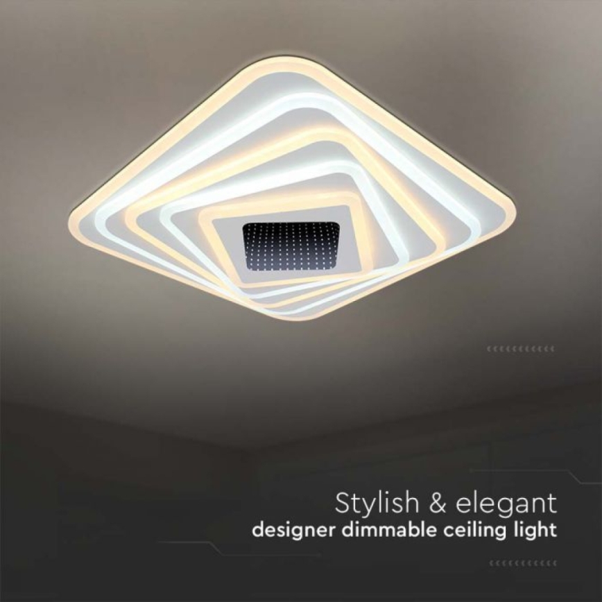 Plafón LED regulable LED/150W/230V 3000-6500K 51x51 cm + control remoto