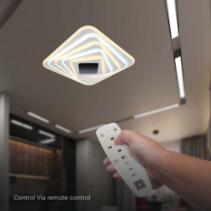 Plafón LED regulable LED/150W/230V 3000-6500K 51x51 cm + control remoto