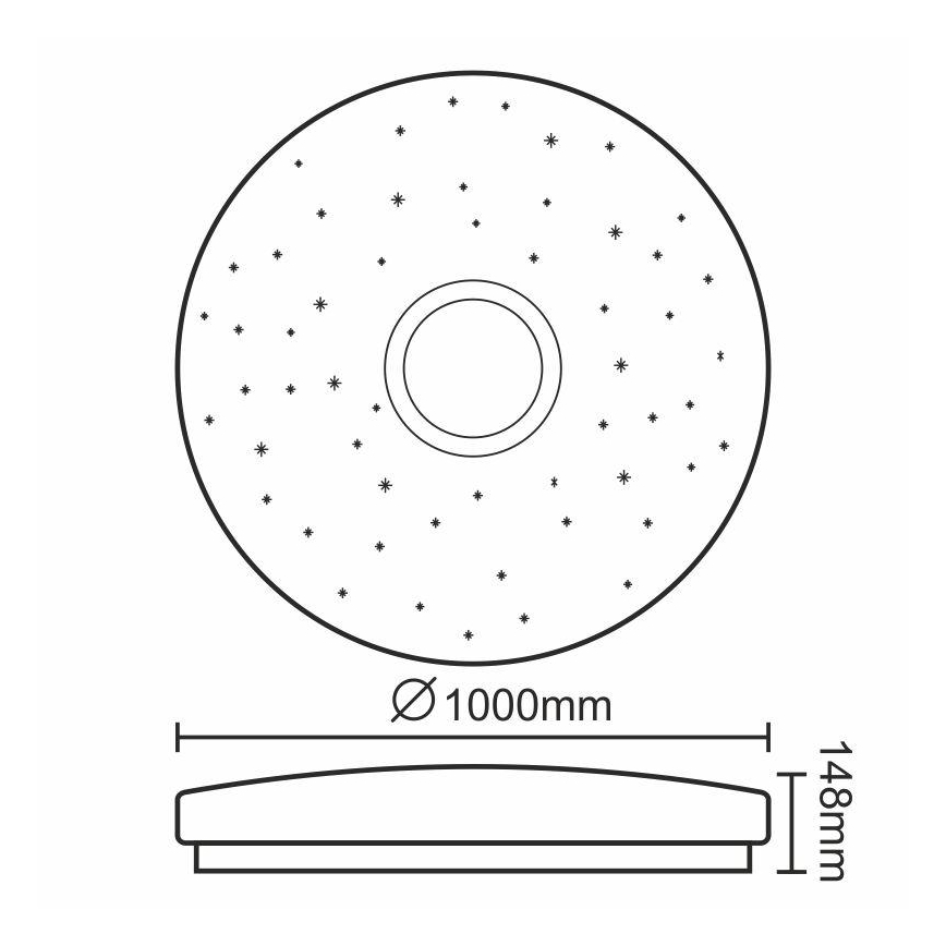 Plafón LED regulable LED/150W/230V