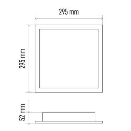 Plafón LED regulable LED/20W/230V + mando a distancia cuadrado 2700K-6000K