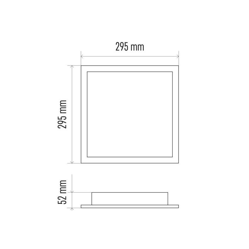 Plafón LED regulable LED/20W/230V + mando a distancia cuadrado 2700K-6000K