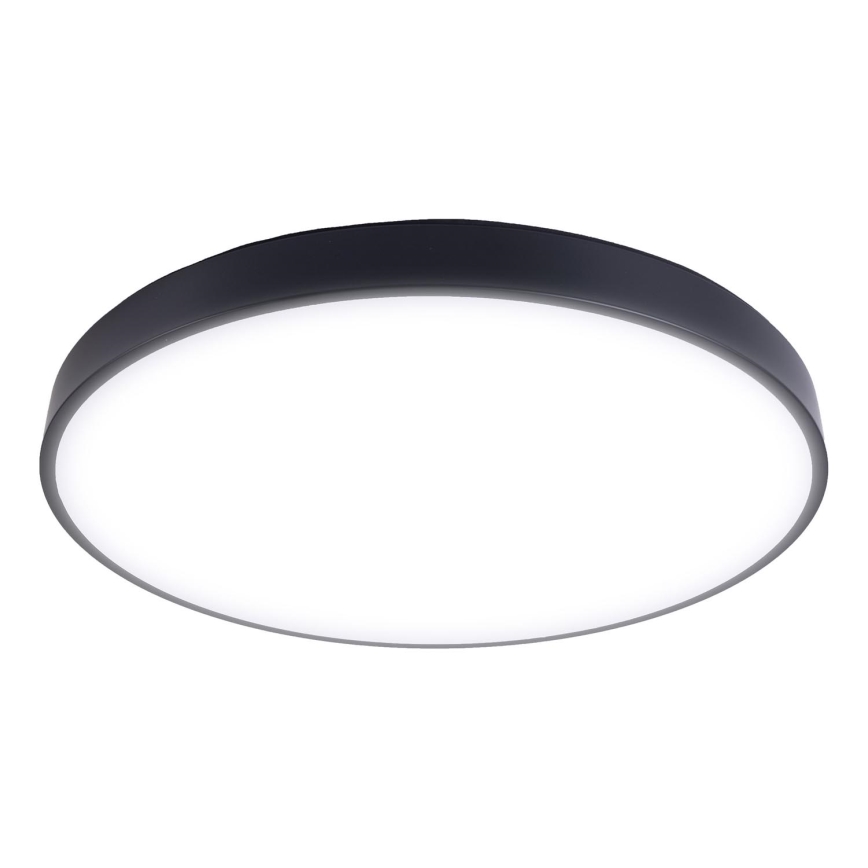 Plafón LED regulable LED/30W/230V 3000-6500K diá. 30 cm negro + control remoto