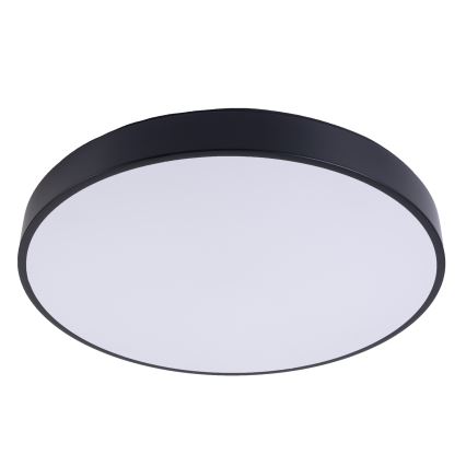 Plafón LED regulable LED/30W/230V 3000-6500K diá. 30 cm negro + control remoto
