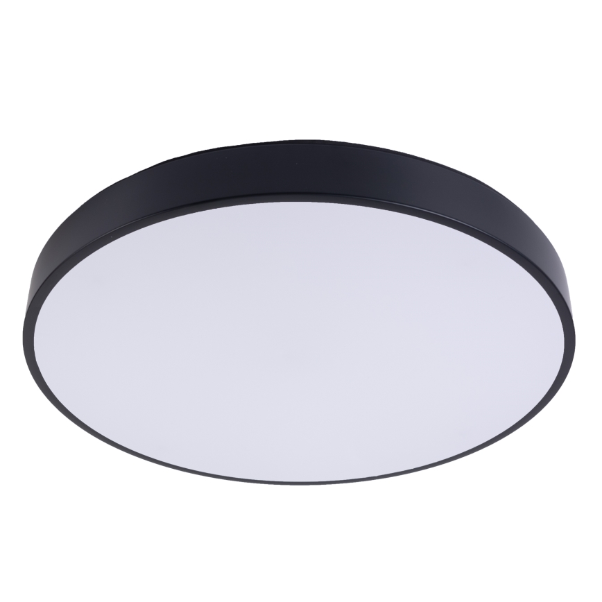 Plafón LED regulable LED/30W/230V 3000-6500K diá. 30 cm negro + control remoto