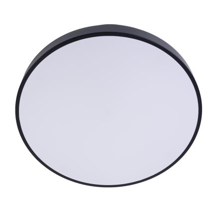 Plafón LED regulable LED/30W/230V 3000-6500K diá. 30 cm negro + control remoto