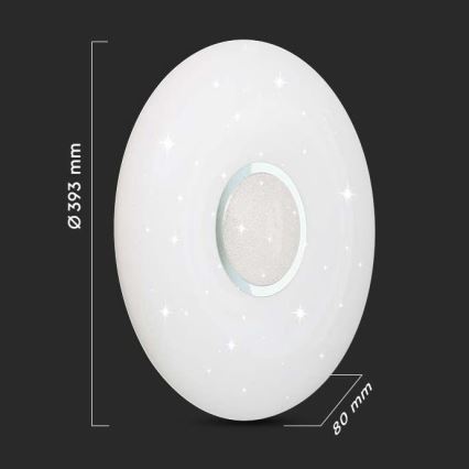 Plafón LED regulable LED/40W/230V 3000/4000/6500K diá. 39 cm + control remoto