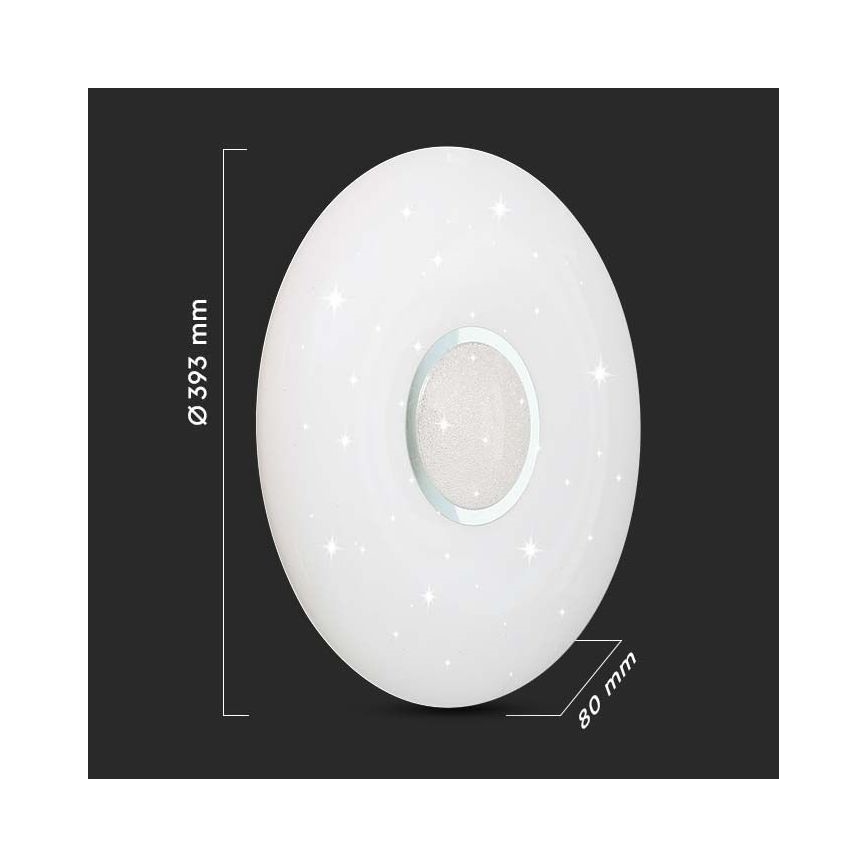 Plafón LED regulable LED/40W/230V 3000/4000/6500K diá. 39 cm + control remoto