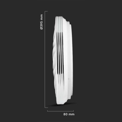 Plafón LED regulable LED/40W/230V 3000K/4000K/6500K diá. 39,5 cm + control remoto