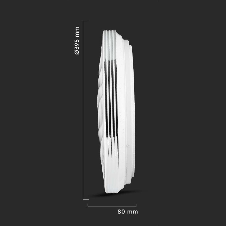 Plafón LED regulable LED/40W/230V 3000K/4000K/6500K diá. 39,5 cm + control remoto