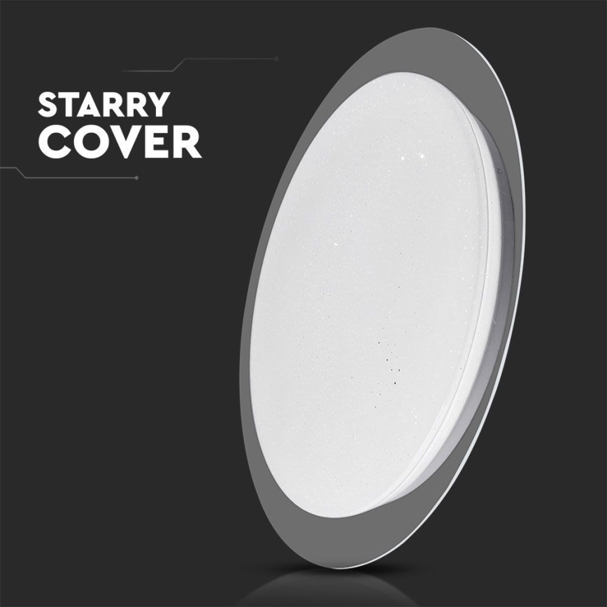 Plafón LED regulable LED/40W/230V 3000K/4000K/6500K diá. 46,5 cm + control remoto