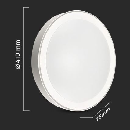 Plafón LED regulable LED/40W/230V 3000K/4000K/6500K diá. 41 cm + control remoto