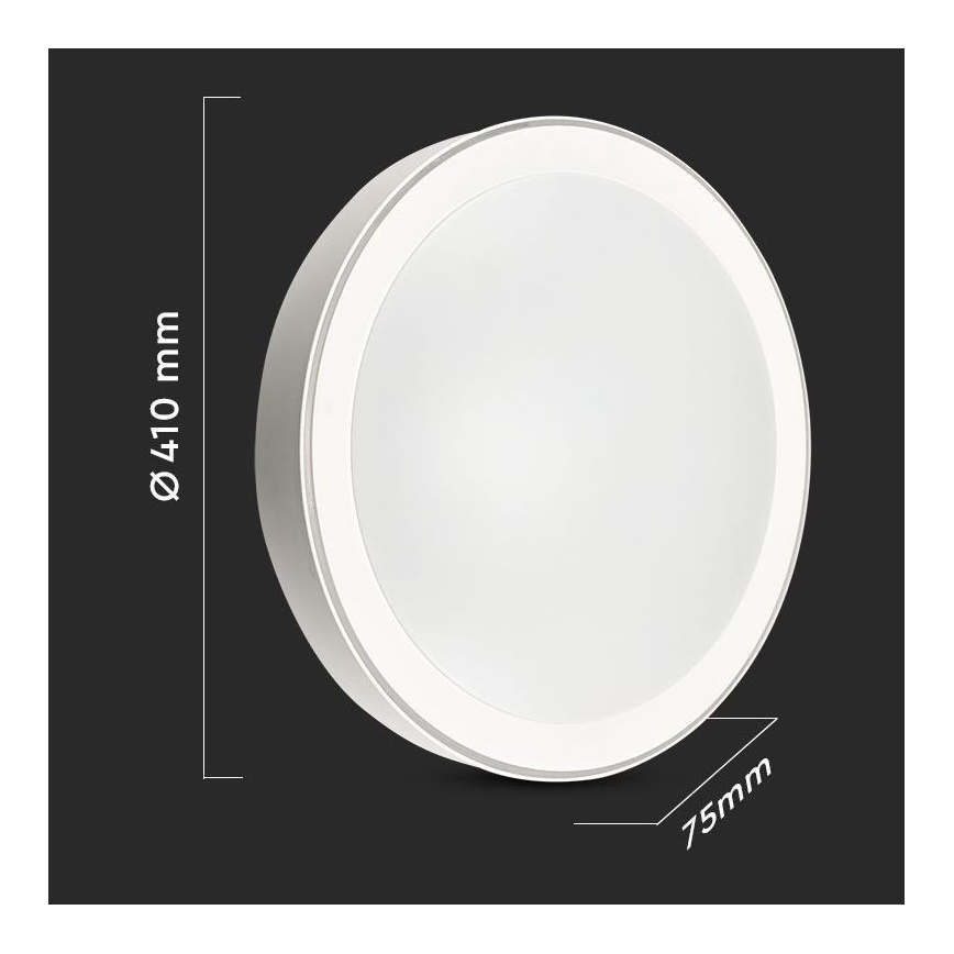 Plafón LED regulable LED/40W/230V 3000K/4000K/6500K diá. 41 cm + control remoto