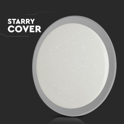 Plafón LED regulable LED/40W/230V 3000K/4000K/6500K diá. 56,5 cm + control remoto