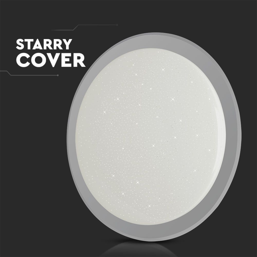 Plafón LED regulable LED/40W/230V 3000K/4000K/6500K diá. 56,5 cm + control remoto