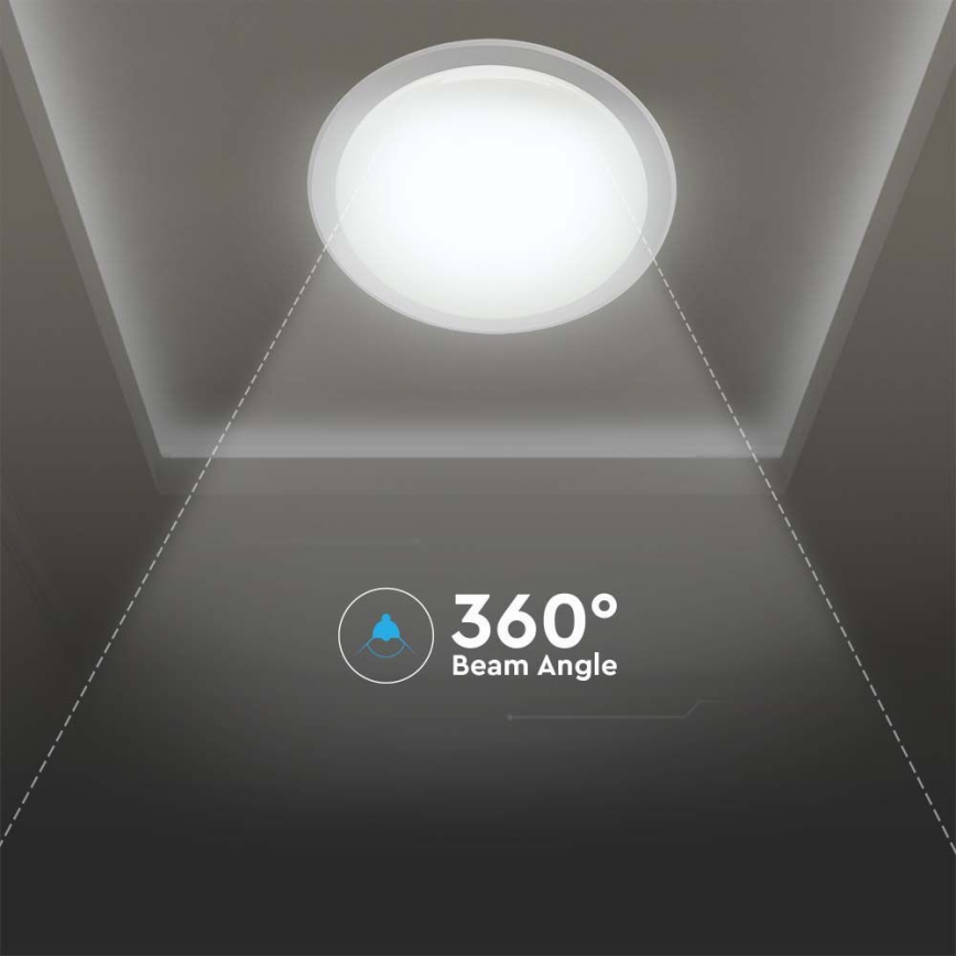 Plafón LED regulable LED/40W/230V 3000K/4000K/6500K diá. 56,5 cm + control remoto