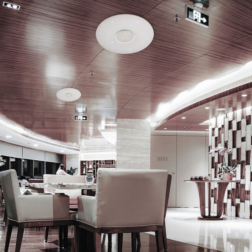 Plafón LED regulable LED/40W/230V 3000K/4000K/6500K diá. 49 cm + control remoto