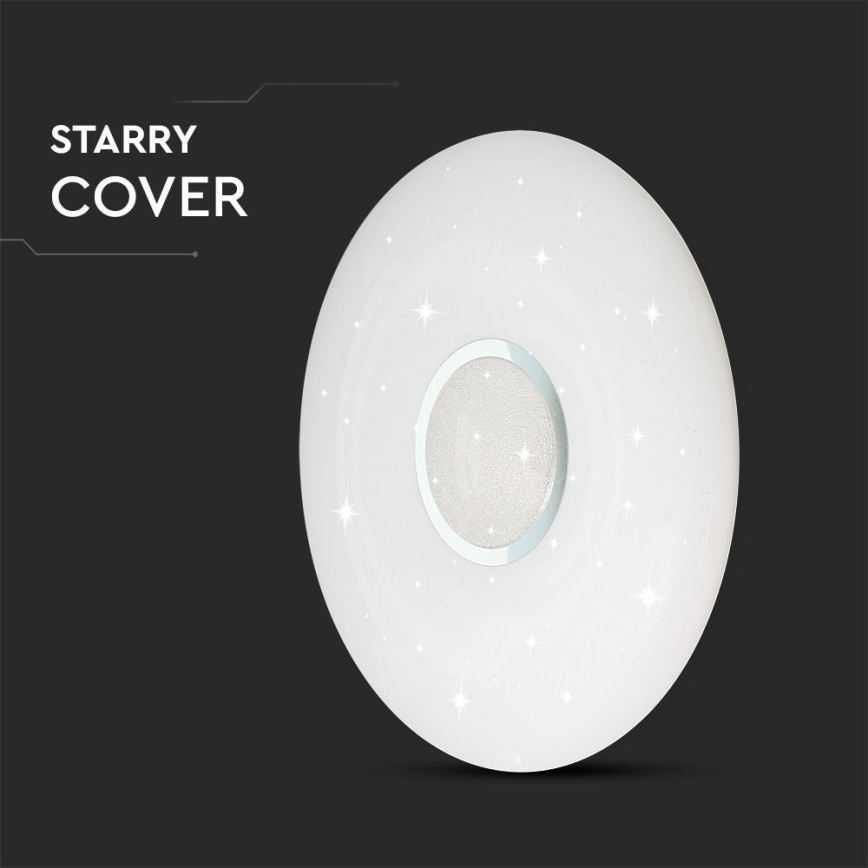 Plafón LED regulable LED/40W/230V 3000K/4000K/6500K diá. 49 cm + control remoto