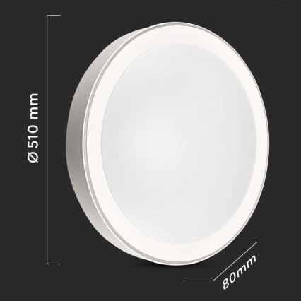 Plafón LED regulable LED/40W/230V 3000K/4000K/6500K diá. 51 cm + control remoto