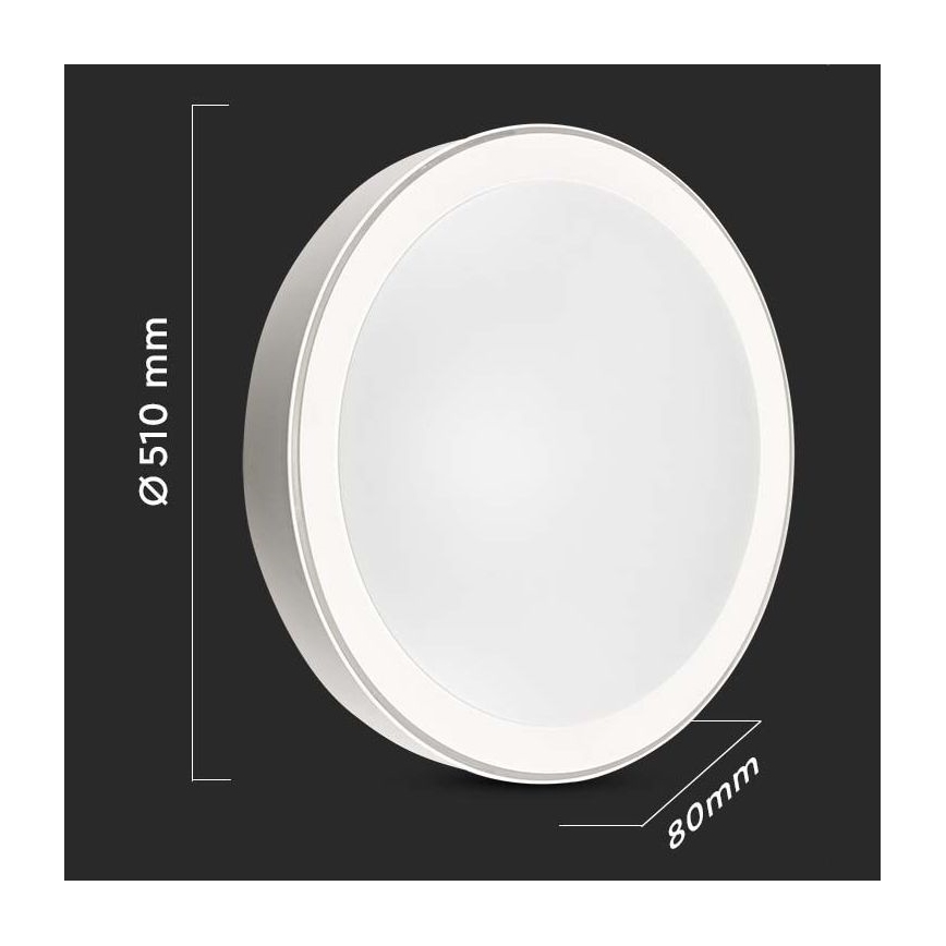 Plafón LED regulable LED/40W/230V 3000K/4000K/6500K diá. 51 cm + control remoto