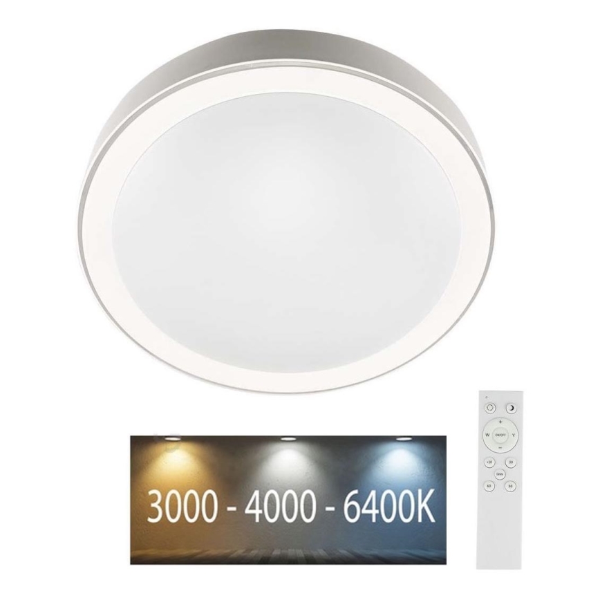 Plafón LED regulable LED/40W/230V 3000K/4000K/6500K diá. 41 cm + control remoto