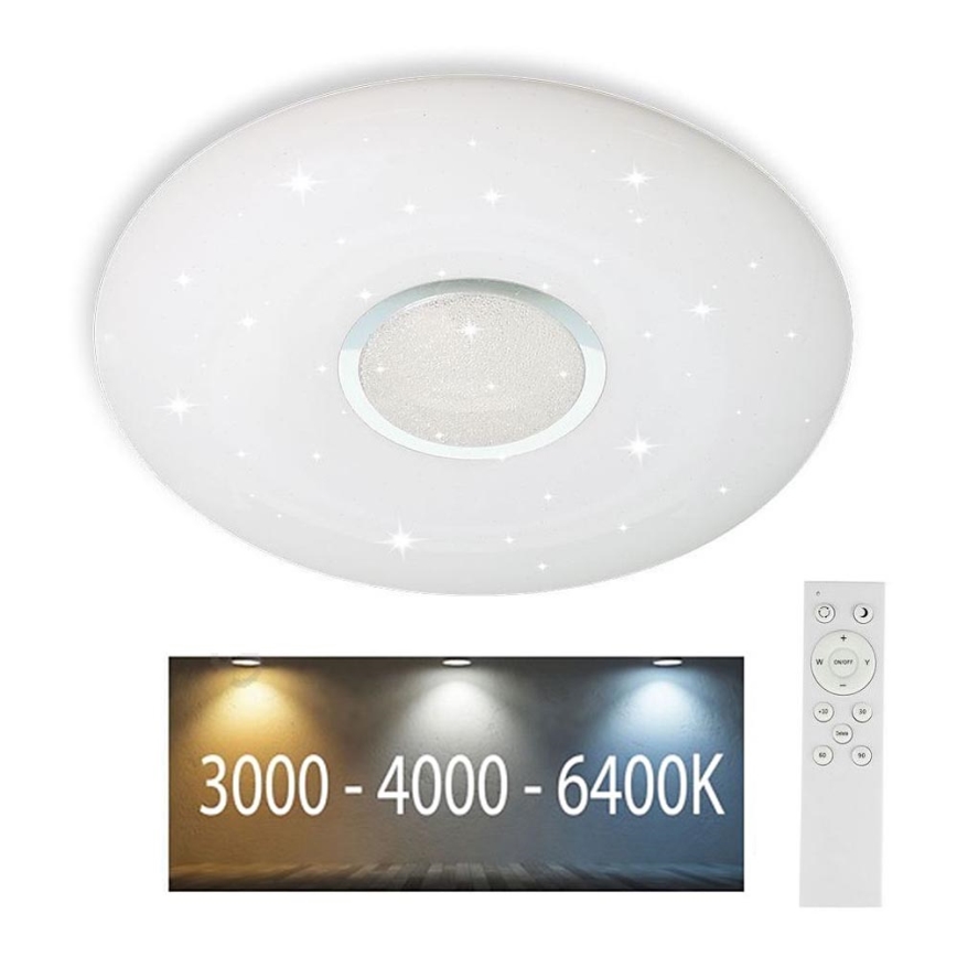 Plafón LED regulable LED/40W/230V 3000K/4000K/6500K diá. 49 cm + control remoto