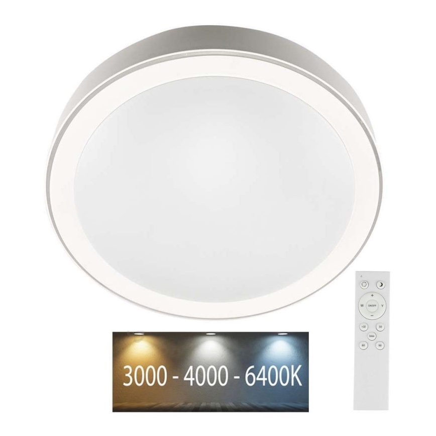 Plafón LED regulable LED/40W/230V 3000K/4000K/6500K diá. 51 cm + control remoto