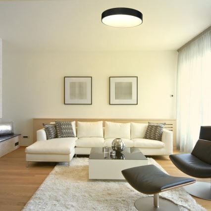 Plafón LED regulable LED/50W/230V 3000-6500K negro + control remoto