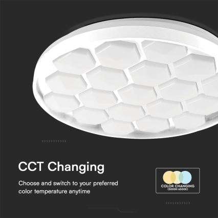 Plafón LED regulable LED/60W/230V 3000/4000/6500K diá. 49 cm + control remoto