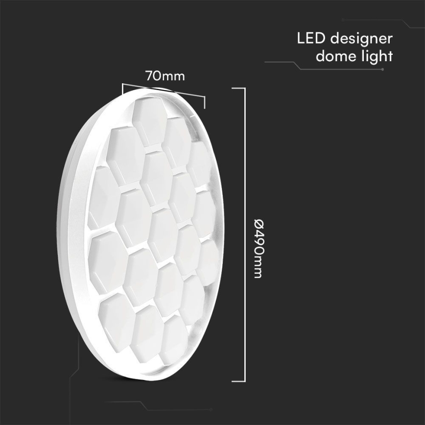Plafón LED regulable LED/60W/230V 3000/4000/6500K diá. 49 cm + control remoto