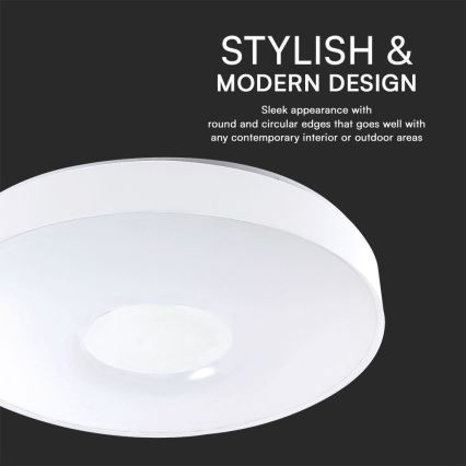 Plafón LED regulable LED/60W/230V 3000-6500K 49,5 cm blanco + control remoto