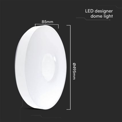 Plafón LED regulable LED/60W/230V 3000-6500K 49,5 cm blanco + control remoto