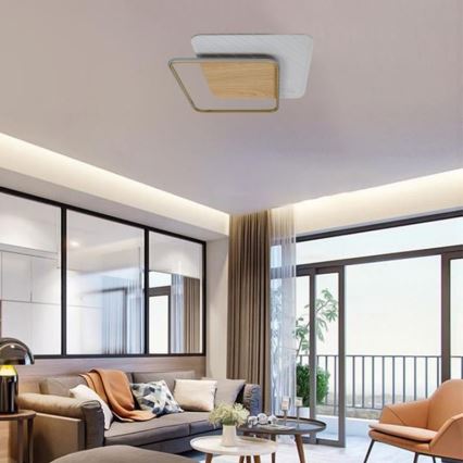 Plafón LED regulable LED/60W/230V 3000-6500K + control remoto