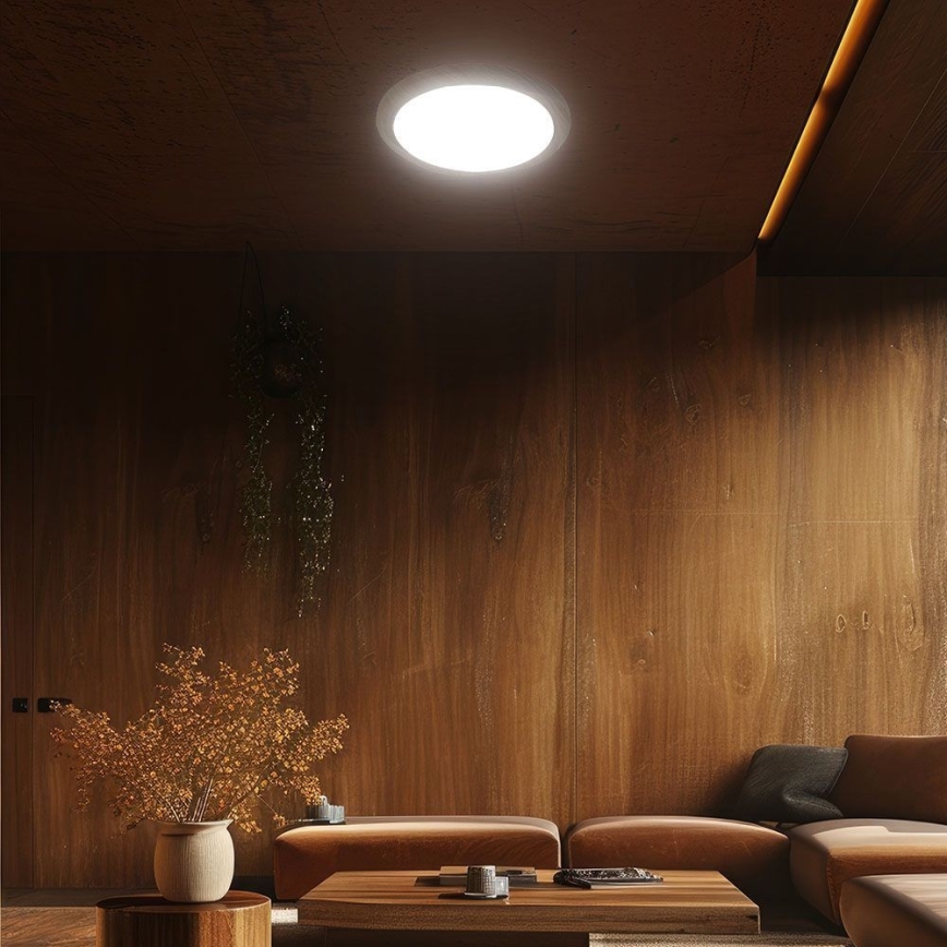 Plafón LED regulable LED/60W/230V 3000-6500K diá. 49 cm + control remoto