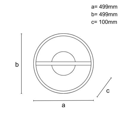Plafón LED regulable LED/60W/230V 3000-6500K + control remoto