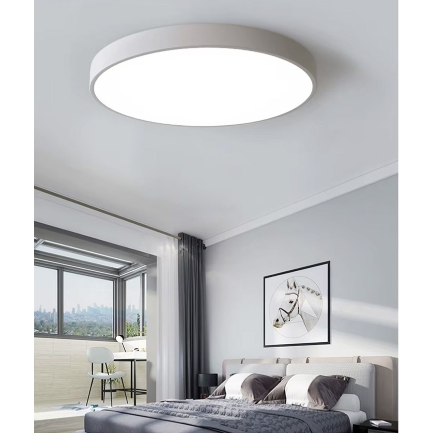 Plafón LED regulable LED/60W/230V 3000-6500K diá. 60 cm blanco + control remoto