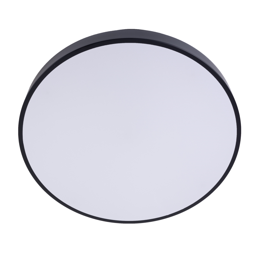 Plafón LED regulable LED/60W/230V 3000-6500K diá. 60 cm negro + control remoto