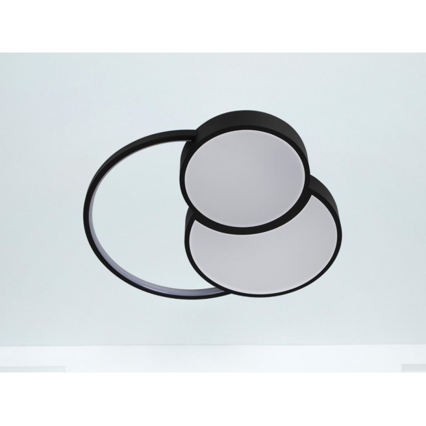 Plafón LED regulable LED/60W/230V 3000-6500K negro + control remoto