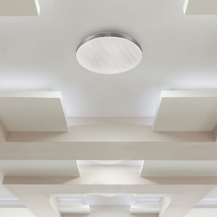 Plafón LED regulable LED/60W/230V 3000K/4000K/6500K diá. 50 cm + control remoto