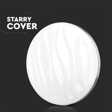 Plafón LED regulable LED/60W/230V 3000K/4000K/6500K diá. 50 cm + control remoto