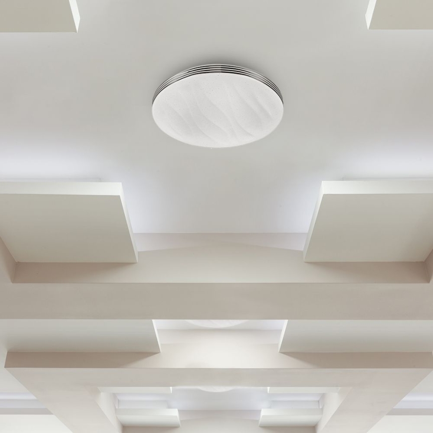 Plafón LED regulable LED/60W/230V 3000K/4000K/6500K diá. 50 cm + control remoto