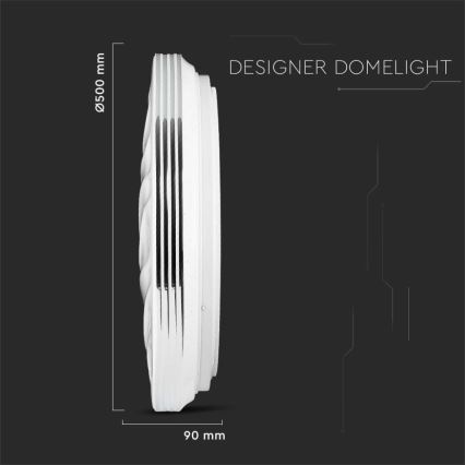 Plafón LED regulable LED/60W/230V 3000K/4000K/6500K diá. 50 cm + control remoto