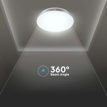 Plafón LED regulable LED/60W/230V 3000K/4000K/6500K diá. 50 cm + control remoto