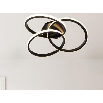 Plafón LED regulable LED/70W/230V 3000-6500K negro + control remoto
