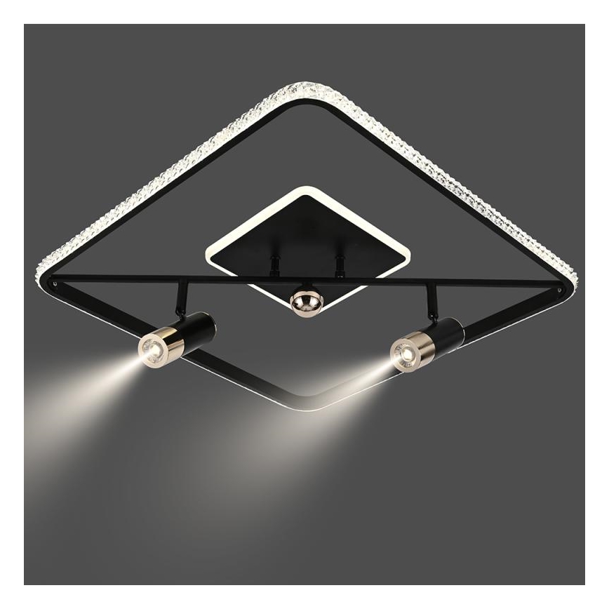 Plafón LED regulable LED/70W/230V 3000-6500K negro + control remoto