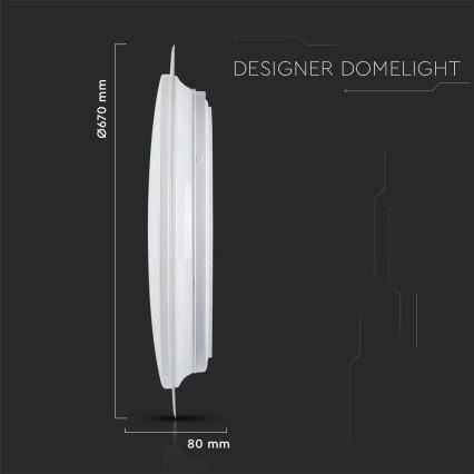 Plafón LED regulable LED/72W/230V 3000-6500K diá. 67 cm blanco + control remoto