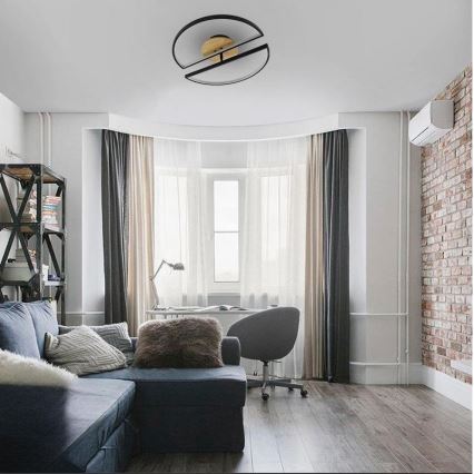 Plafón LED regulable LED/75W/230V 3000-6500K haya + control remoto