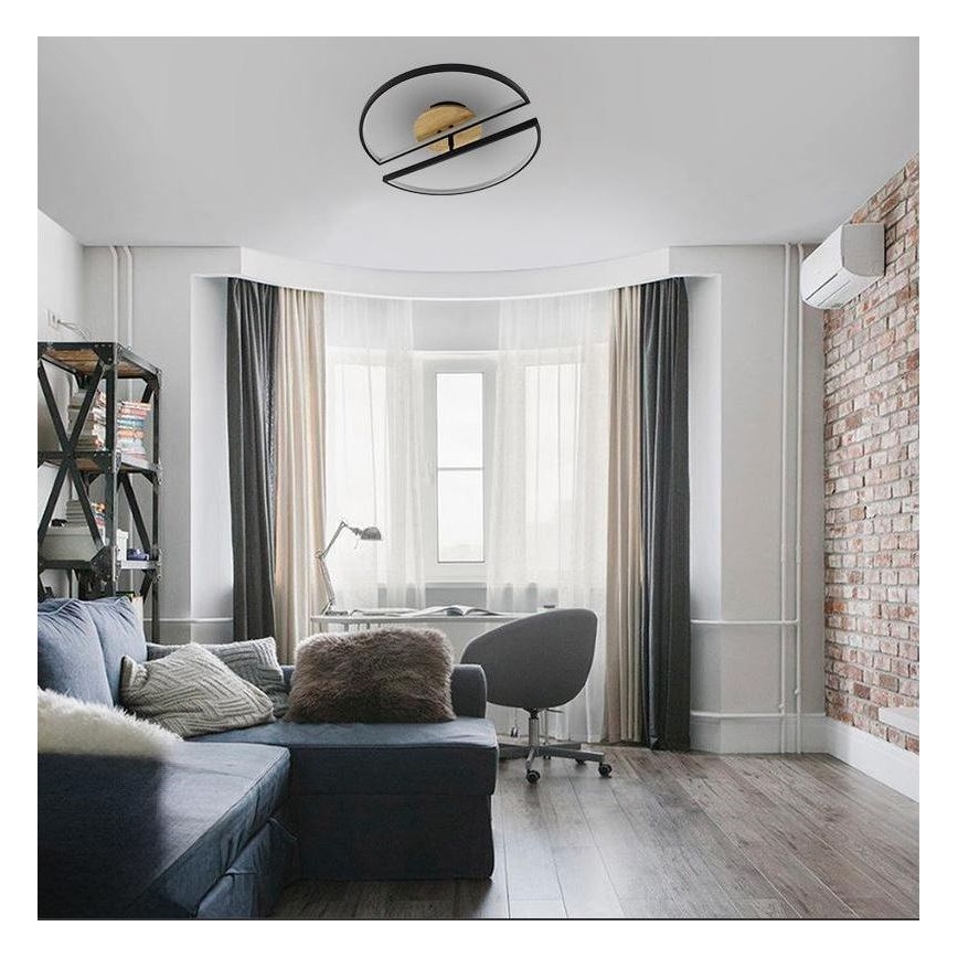 Plafón LED regulable LED/75W/230V 3000-6500K haya + control remoto