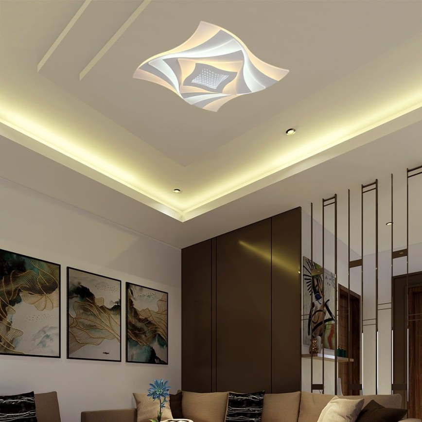 Plafón LED regulable LED/75W/230V 3000-6500K 49,5x49,5 cm + control remoto